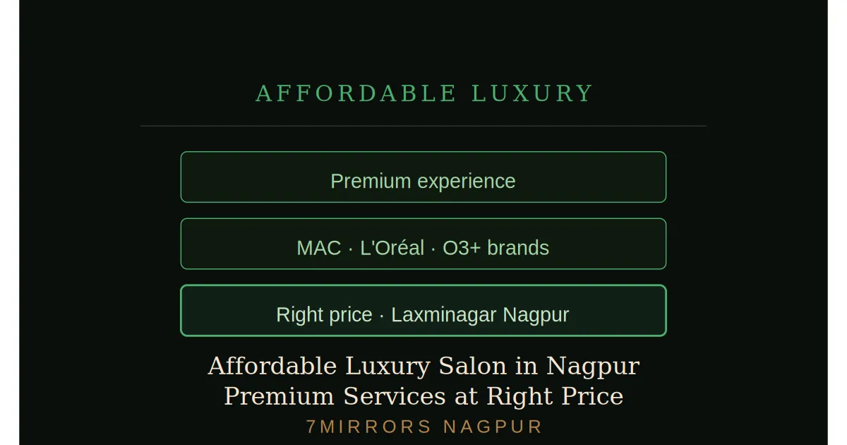 Affordable Luxury Salon in Nagpur - Premium Beauty Services at the Right Price (2026)