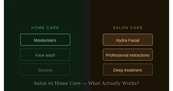 Salon vs Home Care – What Actually Works for Your Skin?