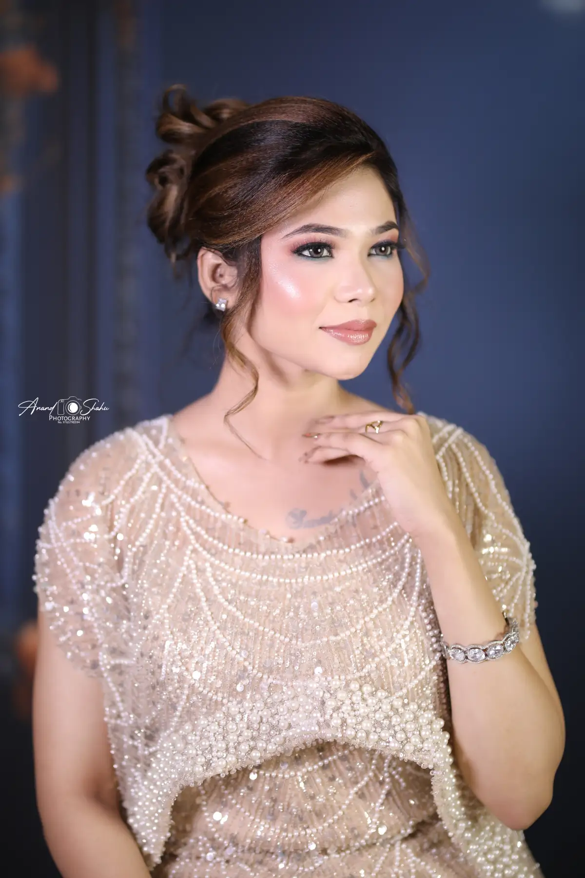 Sunset outdoor bridal makeup Nashik by 7 Mirrors