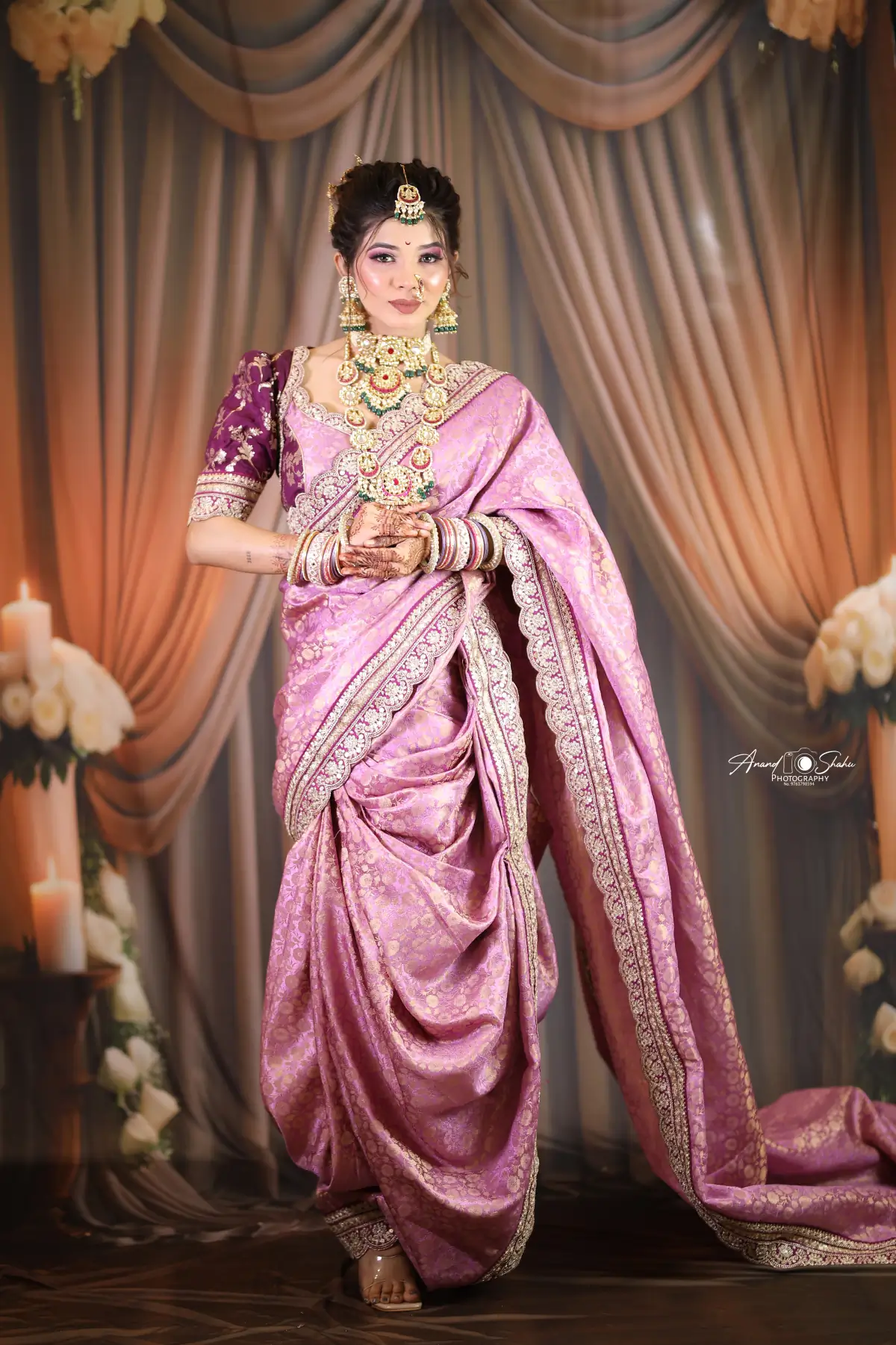 Bridal draping and makeup 7 Mirrors