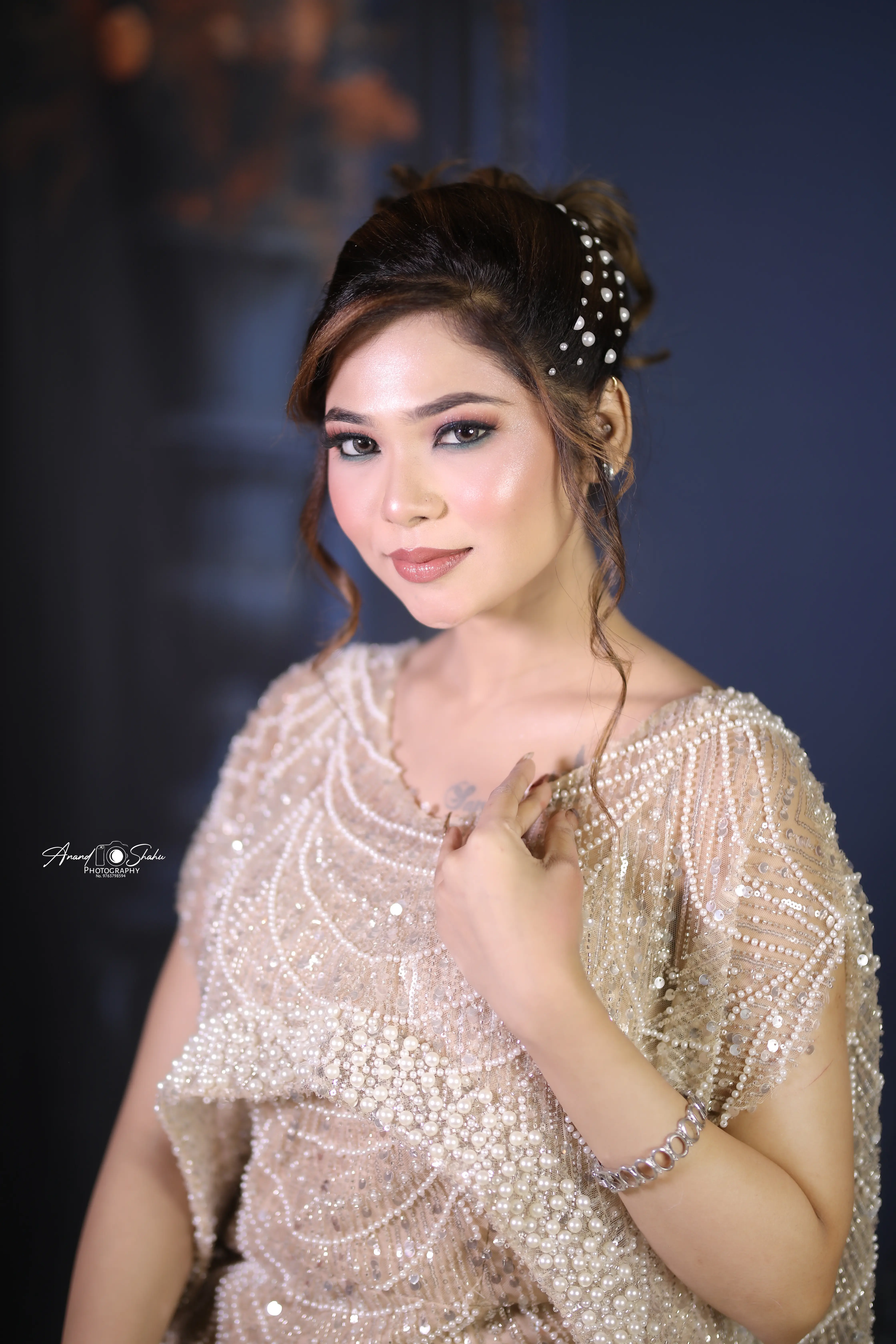 Party makeup with smokey eyes and glam look at 7 Mirrors Salon Nagpur