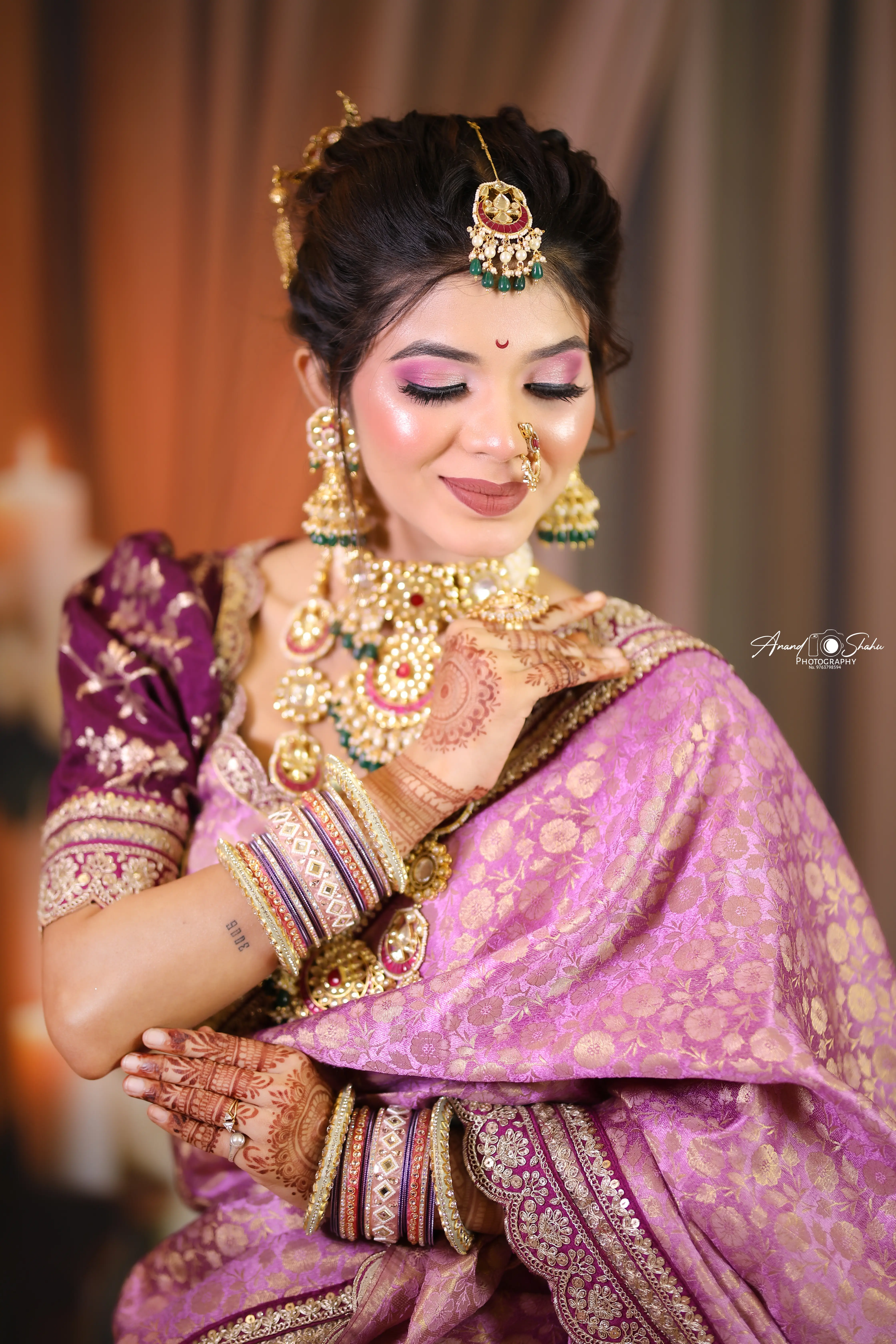 Airbrush bridal makeup for wedding day by 7 Mirrors Salon Nagpur
