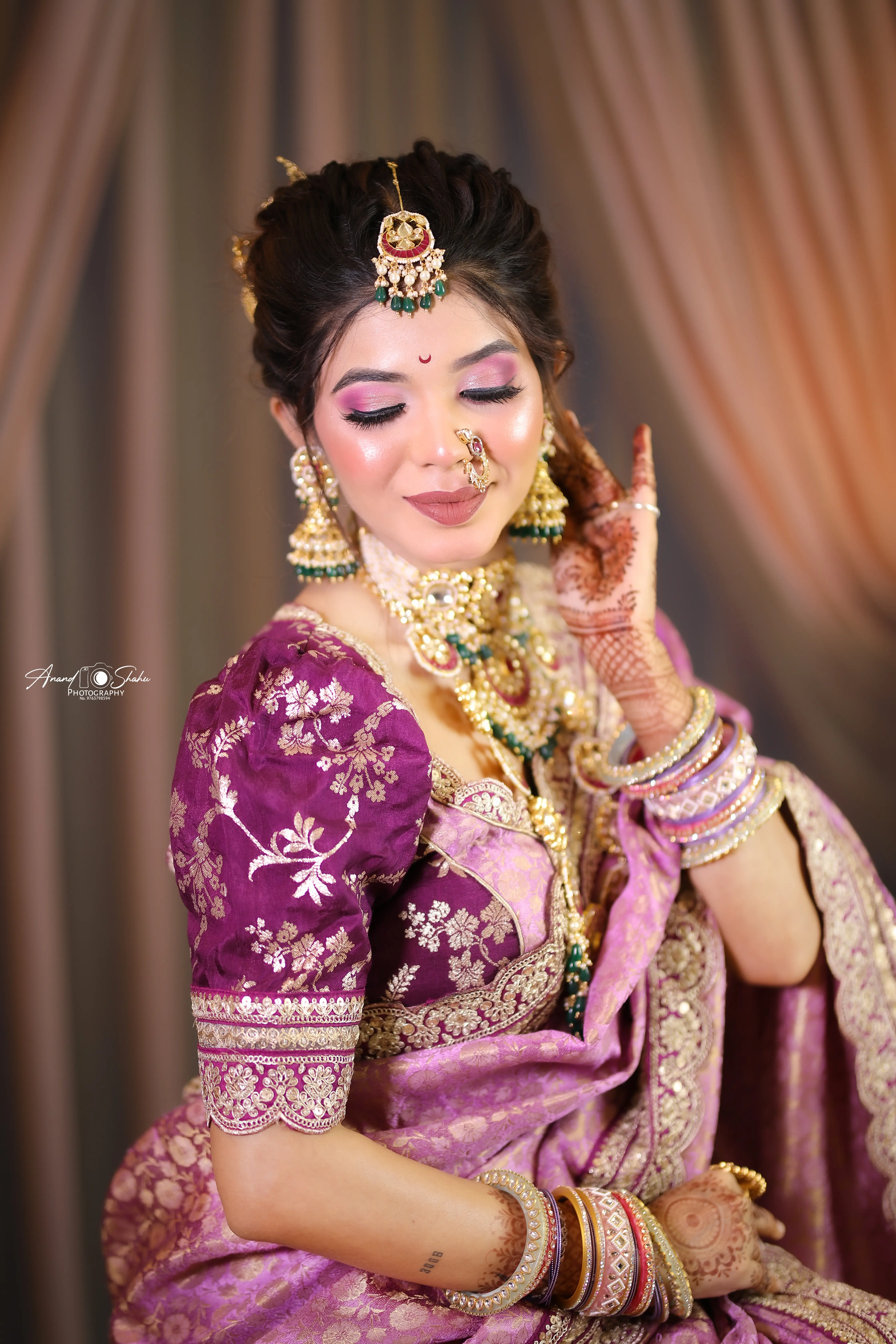 Pre-wedding photoshoot bridal makeup by 7 Mirrors Salon Nagpur