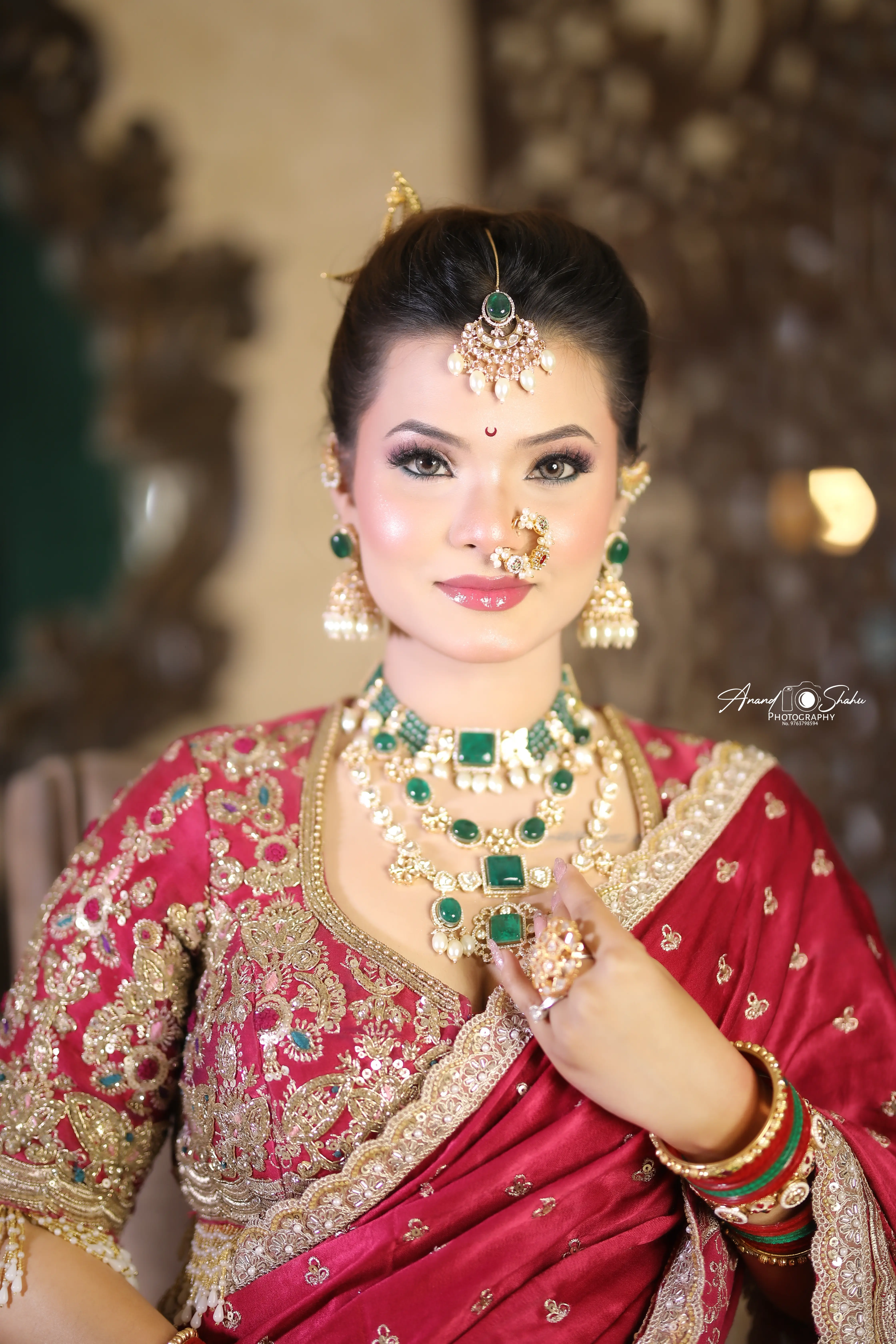 Maharashtrian wedding makeup with traditional look at 7 Mirrors Nagpur