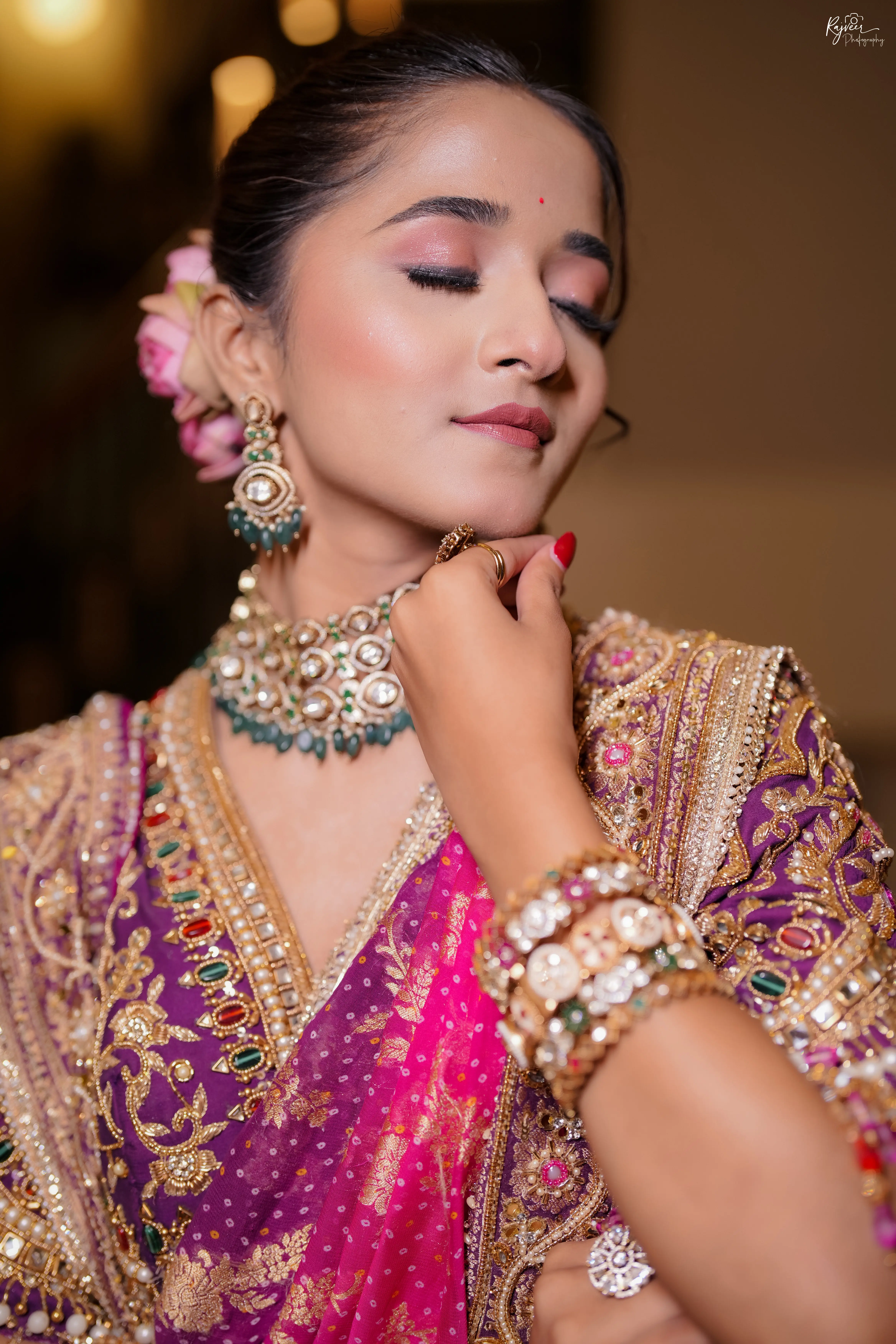 Pre-wedding photoshoot bridal makeup by 7 Mirrors Salon Nagpur